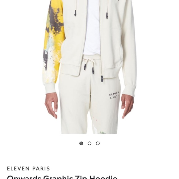 💥NWT ELEVEN PARIS | ABSTRACT AOP ZIP FRONT HOODIE + JOGGER | $115 set >55%OFF💥 - Picture 7 of 11